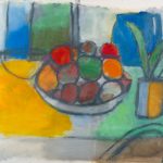 The Bowl of Fruit 2021 oil on canvas 56 x 61 cm