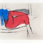 Figure with Red Trousers 2014 drypoint on Chinese paper 73 x 88 cm