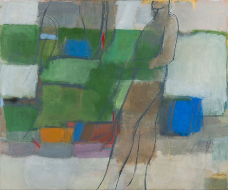 Figure in a landscape 2014-16 oil on canvas 102 x 122 cm