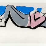 Figure Lying Down 2012 drypoint and carborundum 61 x 81 cm