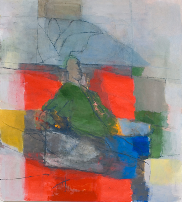 Sitting figure 2007 oil on canvas 153 x 138cm