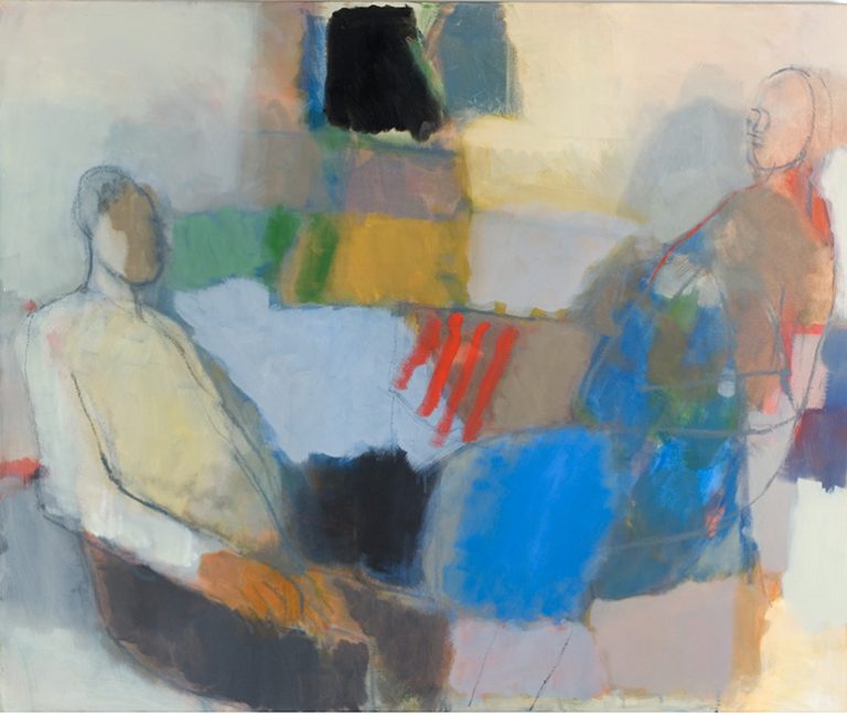 Couple sitting 2004-6 oil on canvas 102 x 122 cm