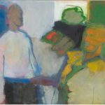 Figures and fruit 2004-6 oil on canvas 76 x 153 c