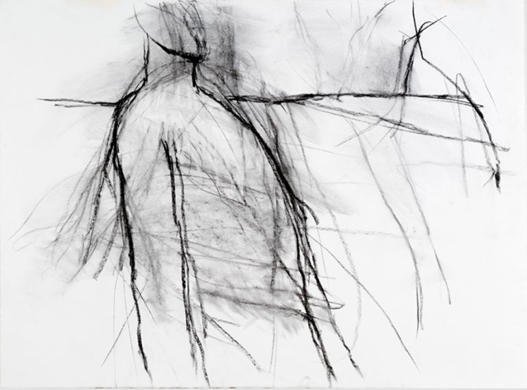 Standing figure 2007 charcoal on paper 57 x 76 cm