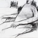 Sitting figure 2007 charcoal on paper 57 x 76 cm