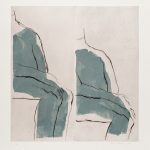 Figure diptych 2009 drypoint on Chinese paper 78 x 71 cm