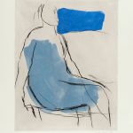 Girl in Pale Blue 2012 drypoint on Chinese paper 76 x 61 cm