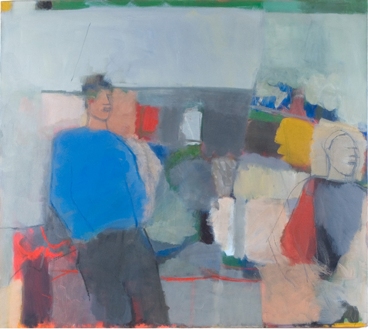 Two figures in a landscape 2004-6 oil on canvas 123 x 138 cm