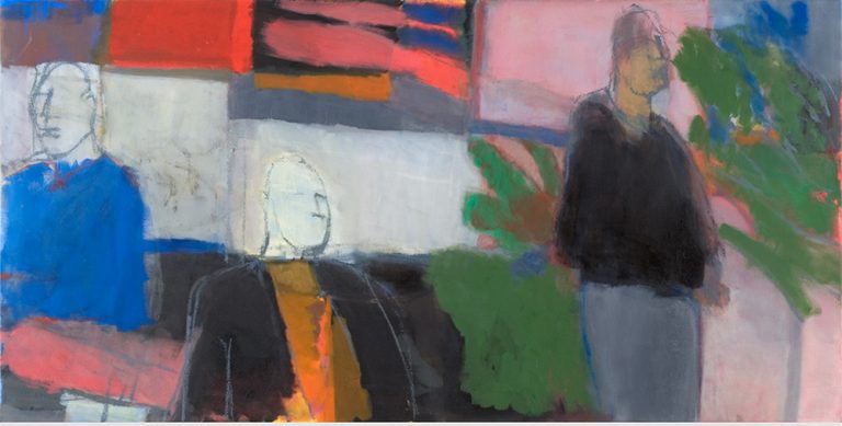 Three figures 2004-6 oil on canvas 76 x 152 cm