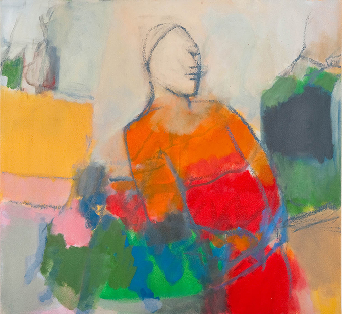 Girl thinking 2009-10 oil on canvas 56 x 61 cm