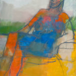 Girl sitting 2005-9 oil on canvas 61 x 56 cm
