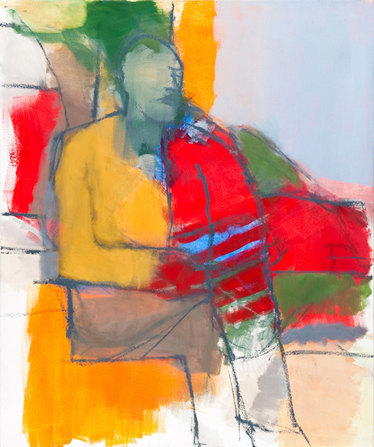 Man sitting 2009 oil on canvas 92 x 76 cm