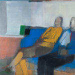 Two figures in an interior 2006-9 oil on canvas 126 x 152 cm