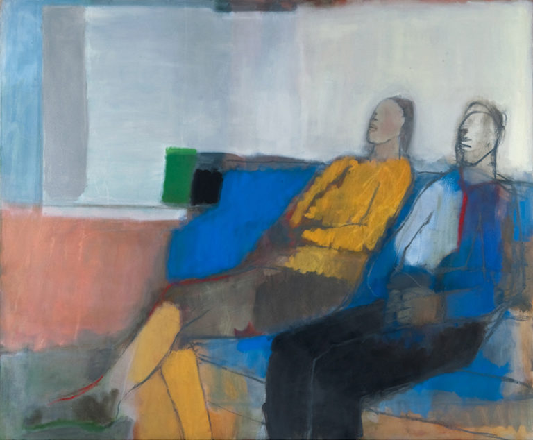 Two figures in an interior 2006-9 oil on canvas 126 x 152 cm